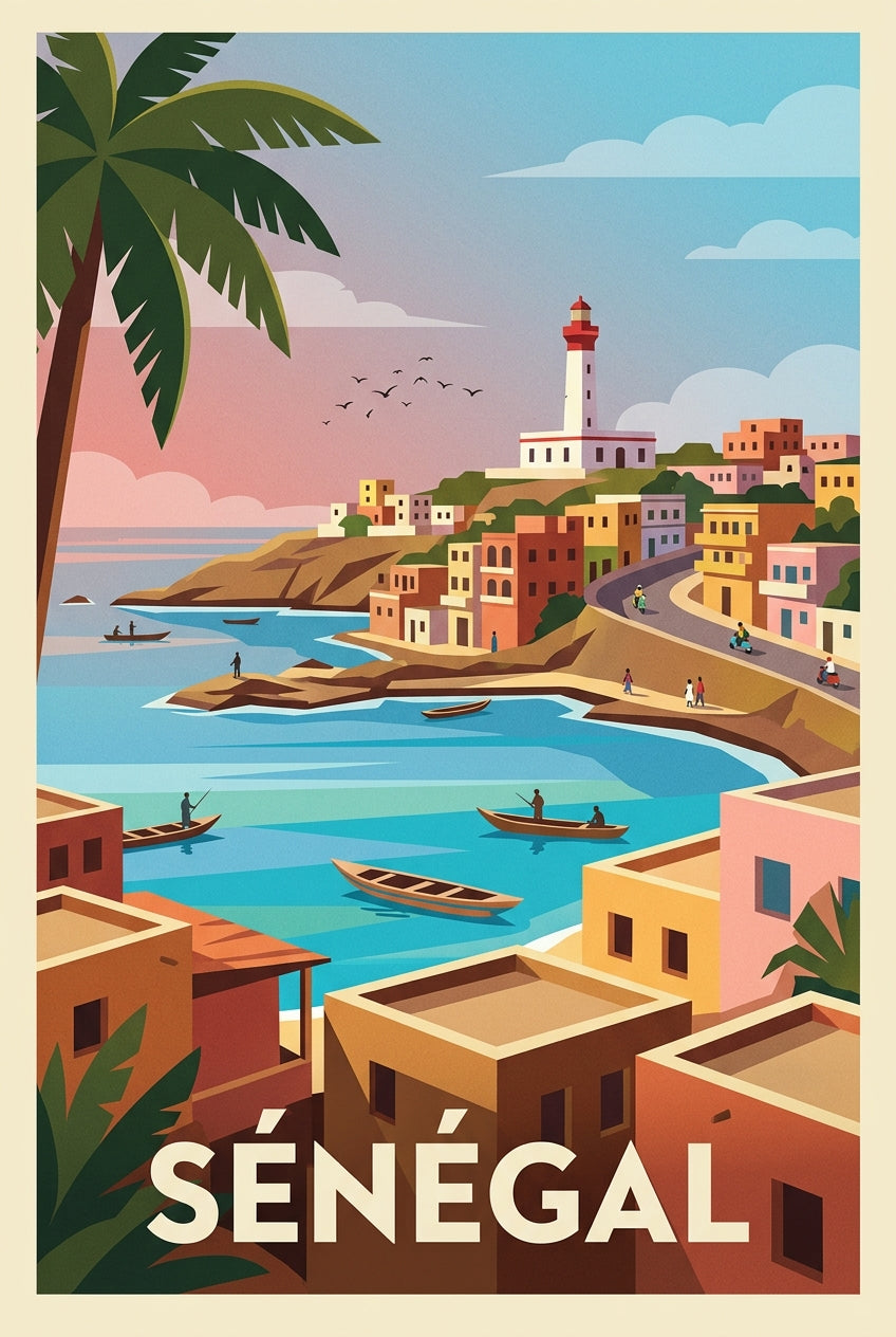 Affiche du Sénégal, poster bord de mer | Afich