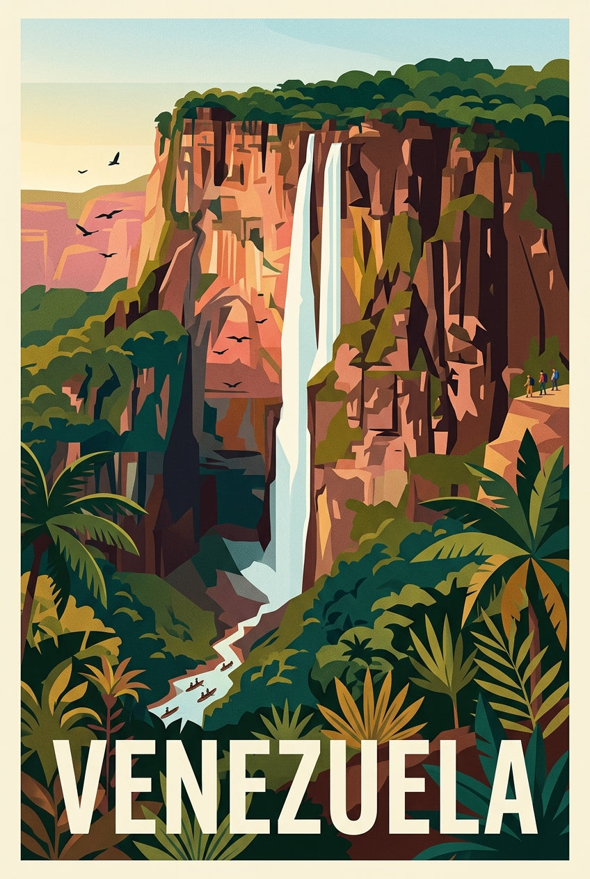 Affiche du Venezuela, Salto Ángel | Afich