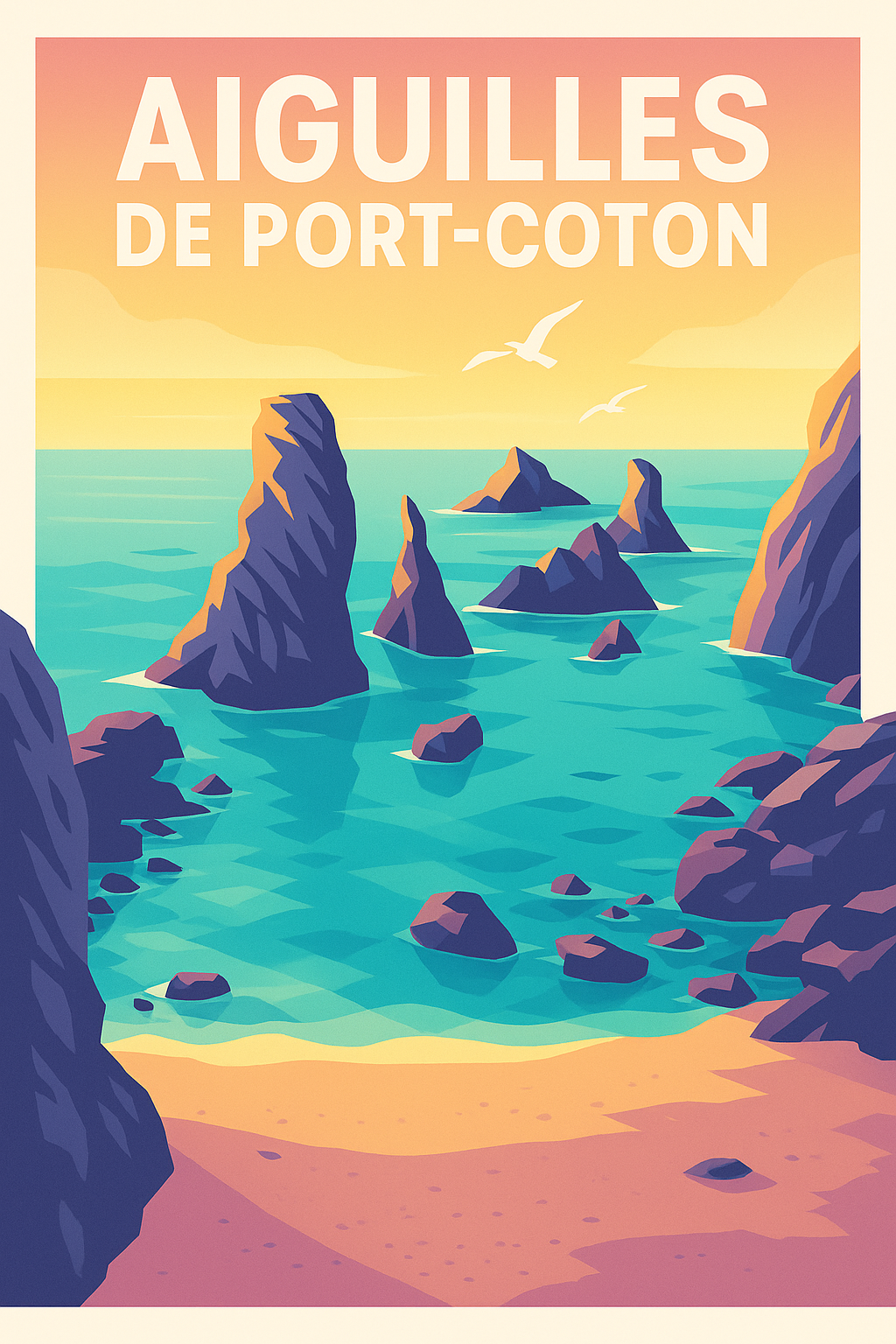 Affiche de Aiguilles de Port-Coton - L'éclat sauvage de Belle-Île-en-Mer
