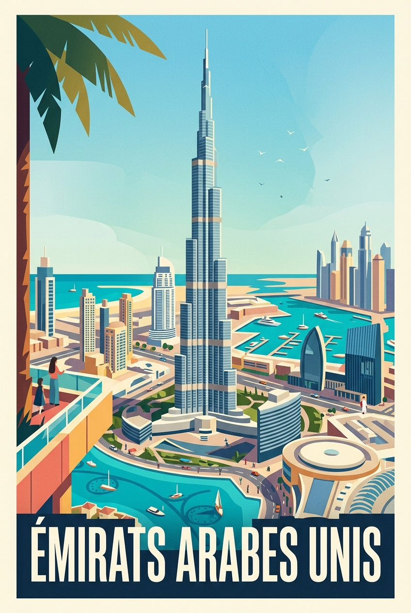 Affiche des Émirats Arabes Unis, Burj Khalifa | Afich