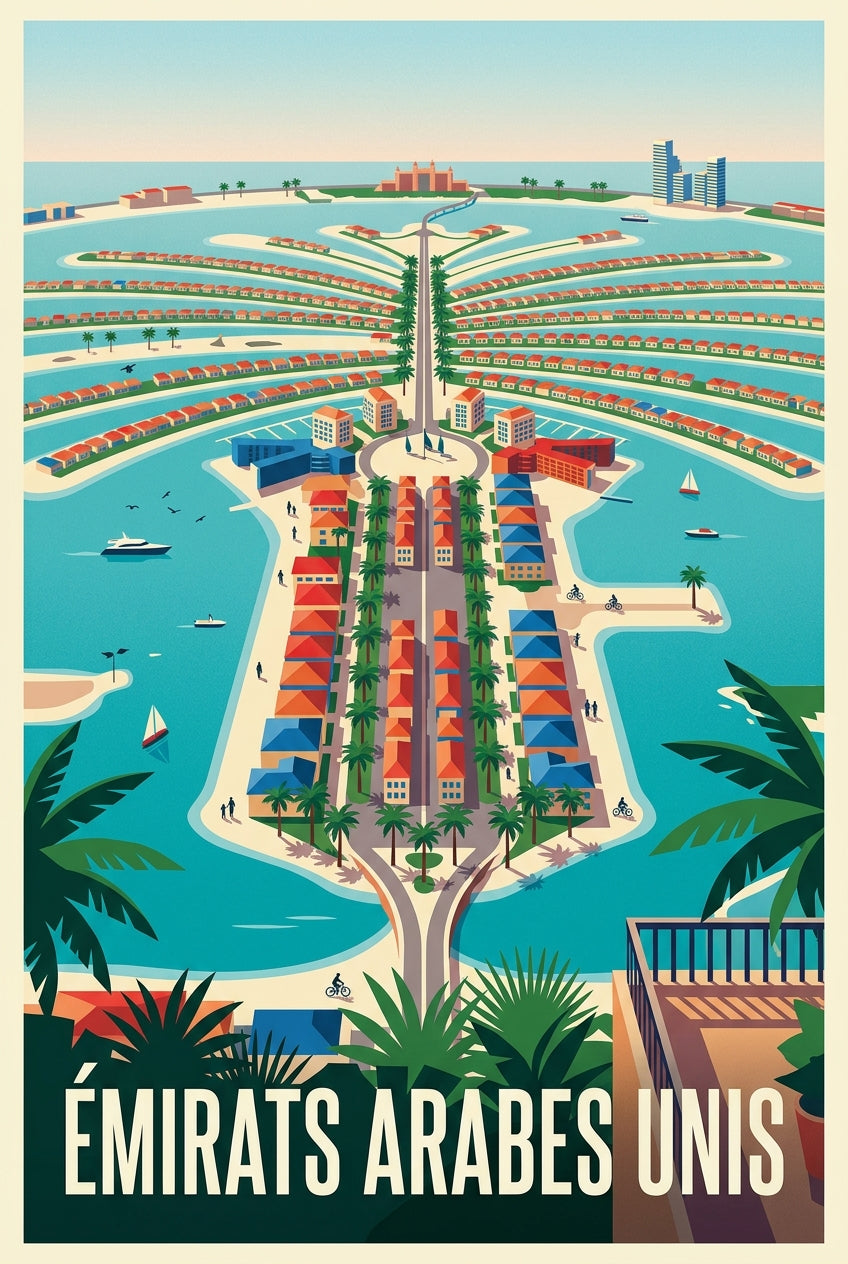 Poster des Émirats Arabes Unis, Palm Jumeirah