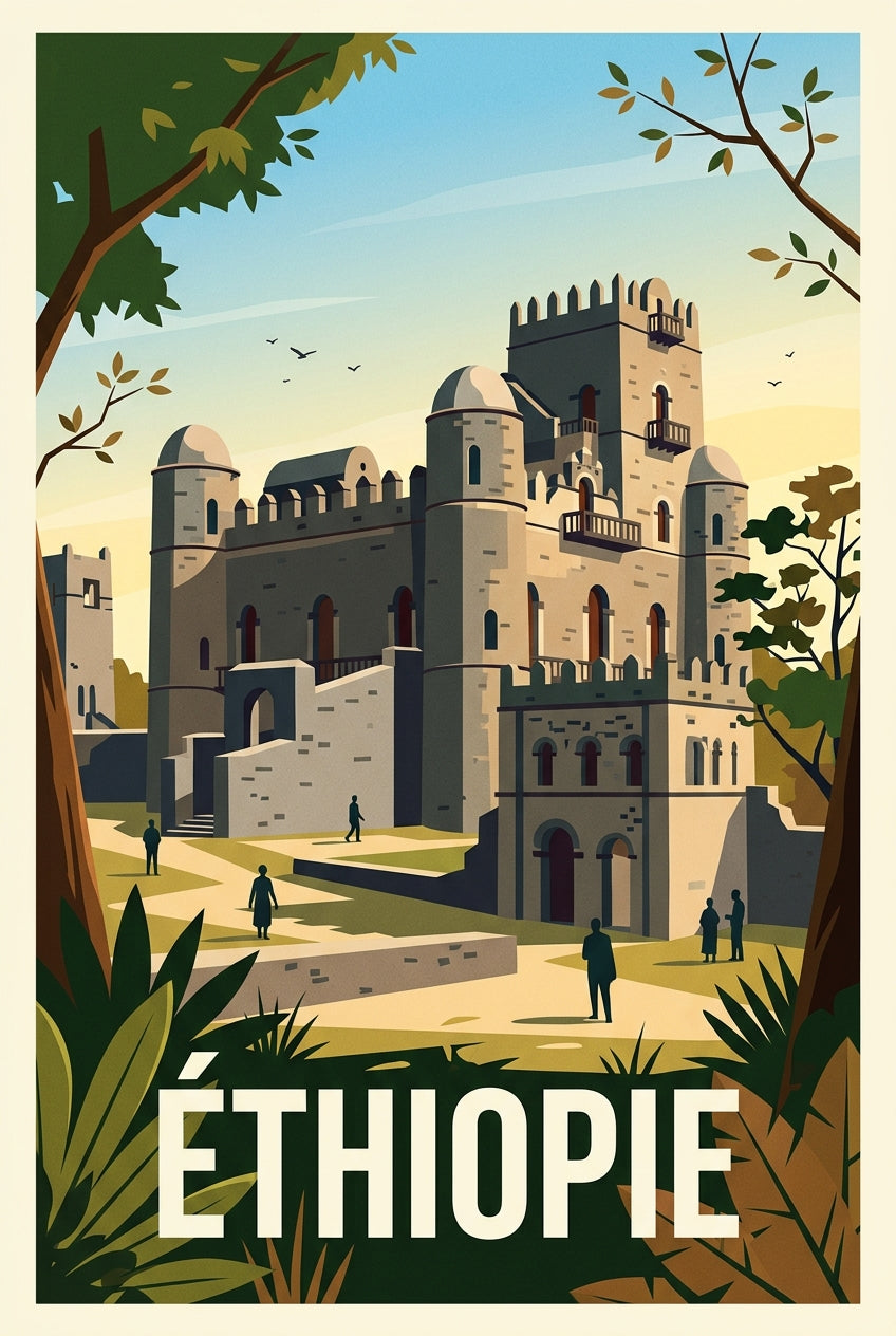 Affiche d'Éthiopie, château de Gondar | Afich