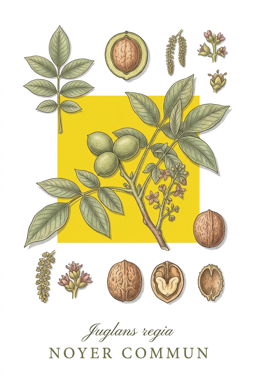 Affiche du Noyer commun, poster Juglans regia | Afich