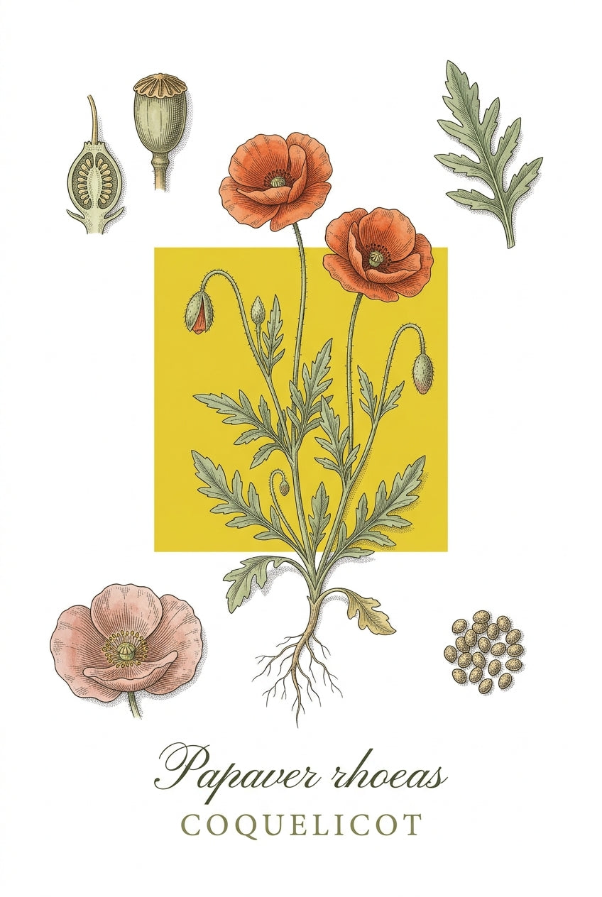Affiche de Coquelicot, poster botanique | Afich