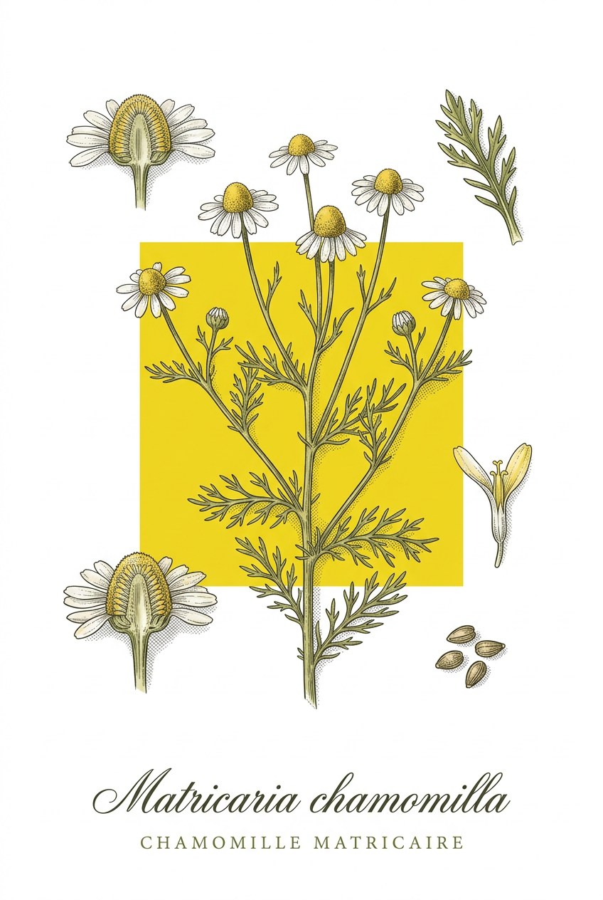 Poster de Camomille, affiche botanique | Afich