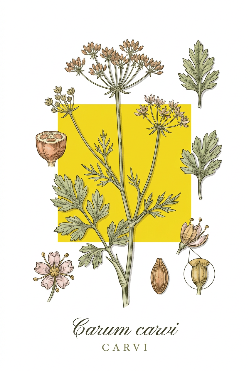 Affiche de carvi, poster carum carvi jaune | Afich