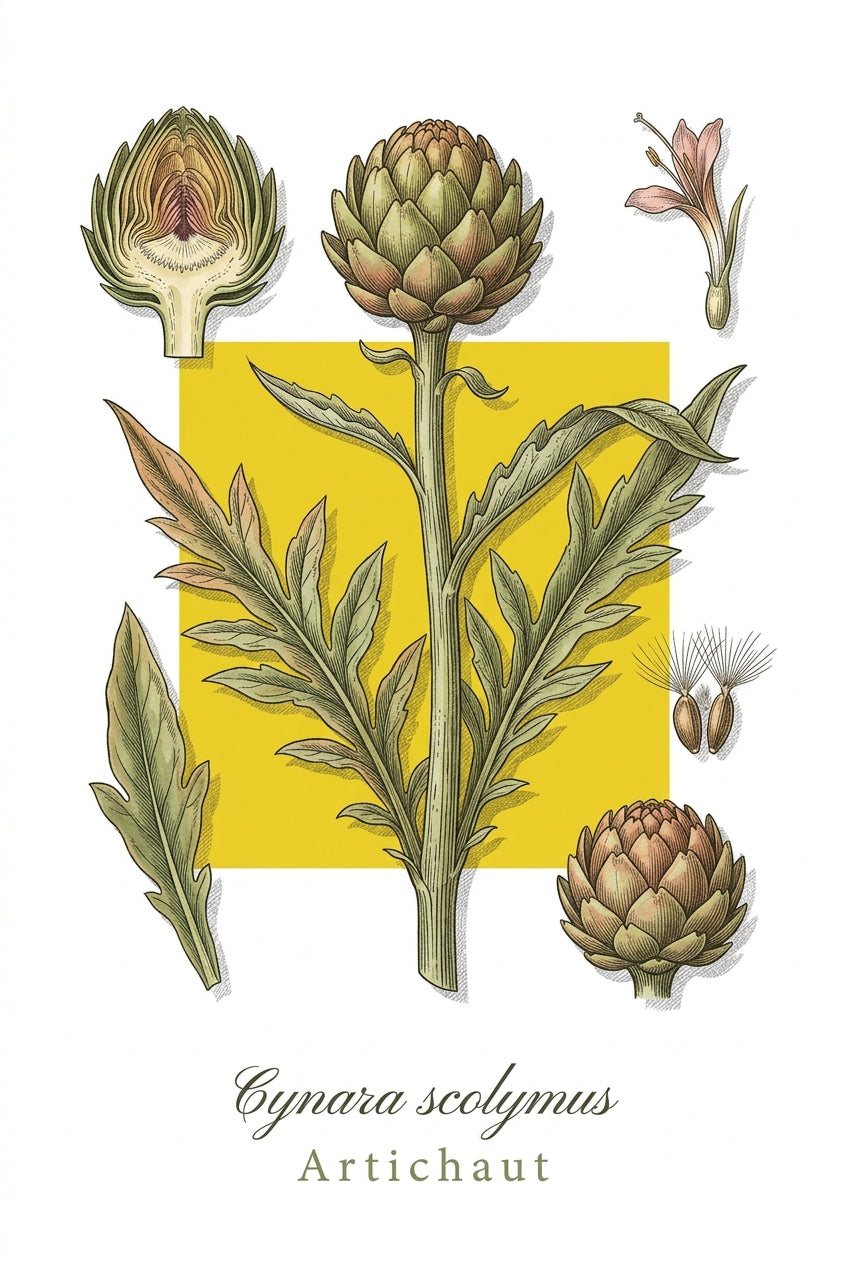 Affiche d'Artichaut, plante aromatique | Afich