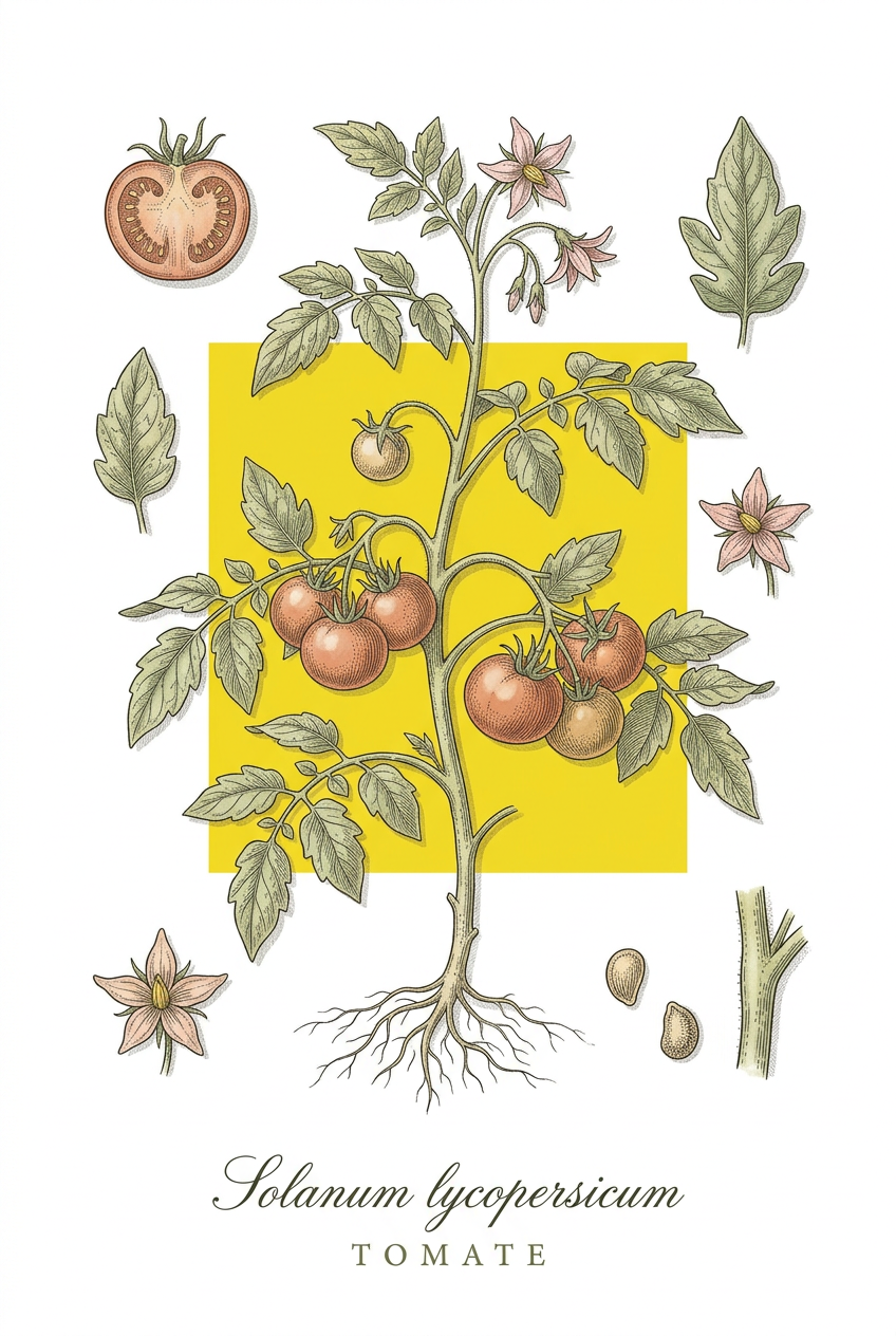 Affiche de tomate, décor botanique | Afich