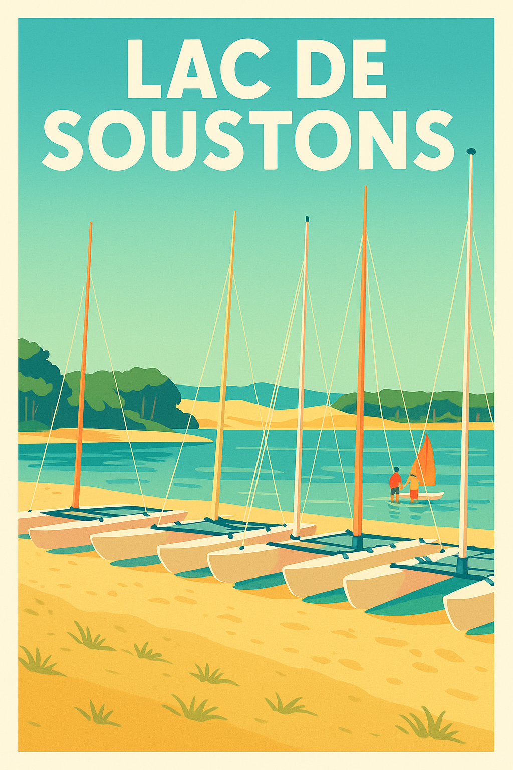 Affiche de Lac de Soustons - Évasion nautique au cœur des Landes