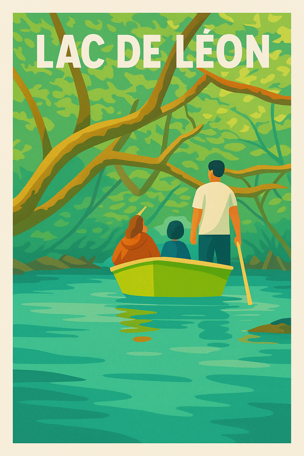 Affiche de Lac de Léon - Évasion sauvage au fil de l'eau