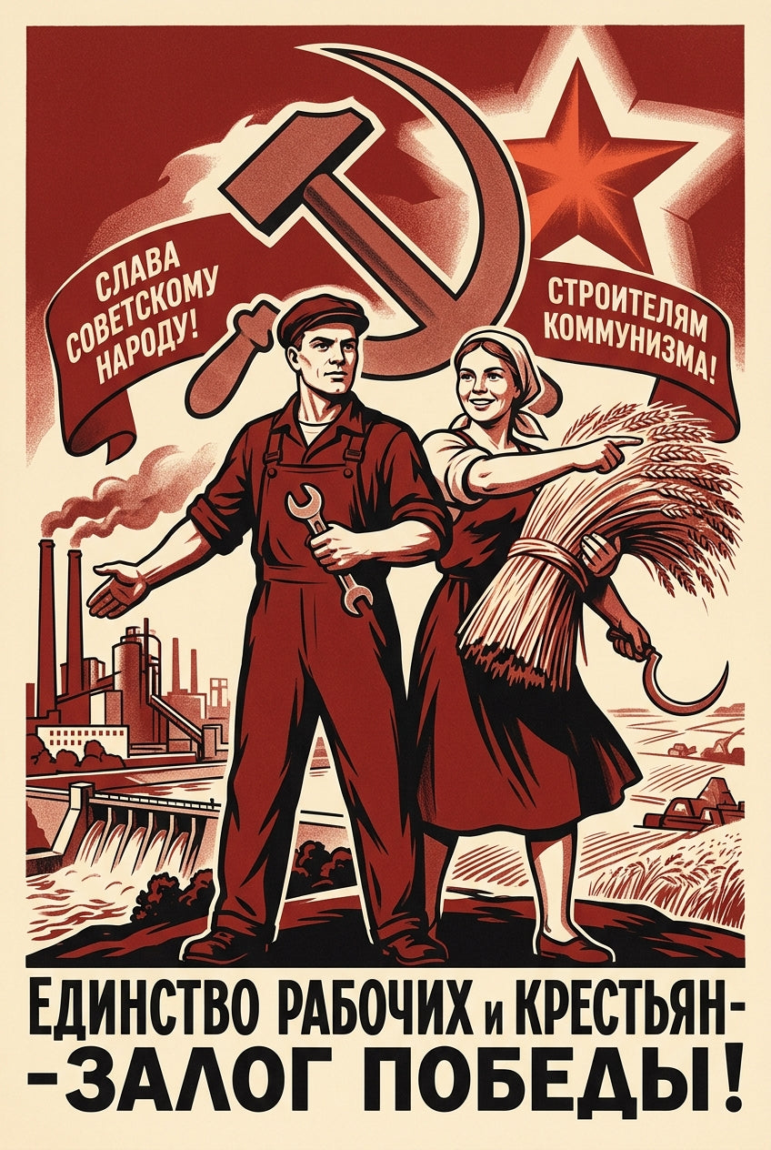 Affiche de propagande soviétique, poster vintage | Afich