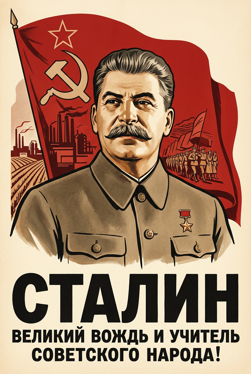 Affiche de Staline, propagande soviétique | Afich