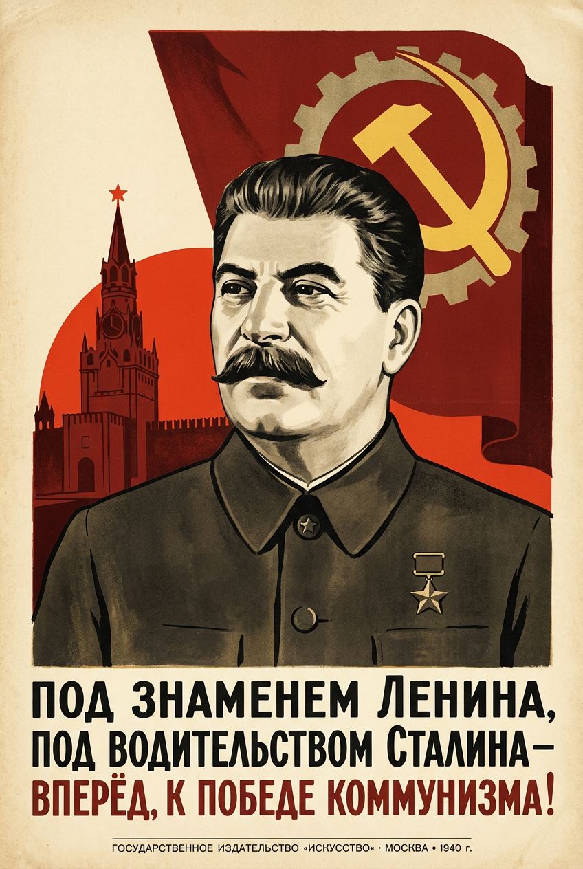 Affiche de Staline, poster vintage URSS | Afich