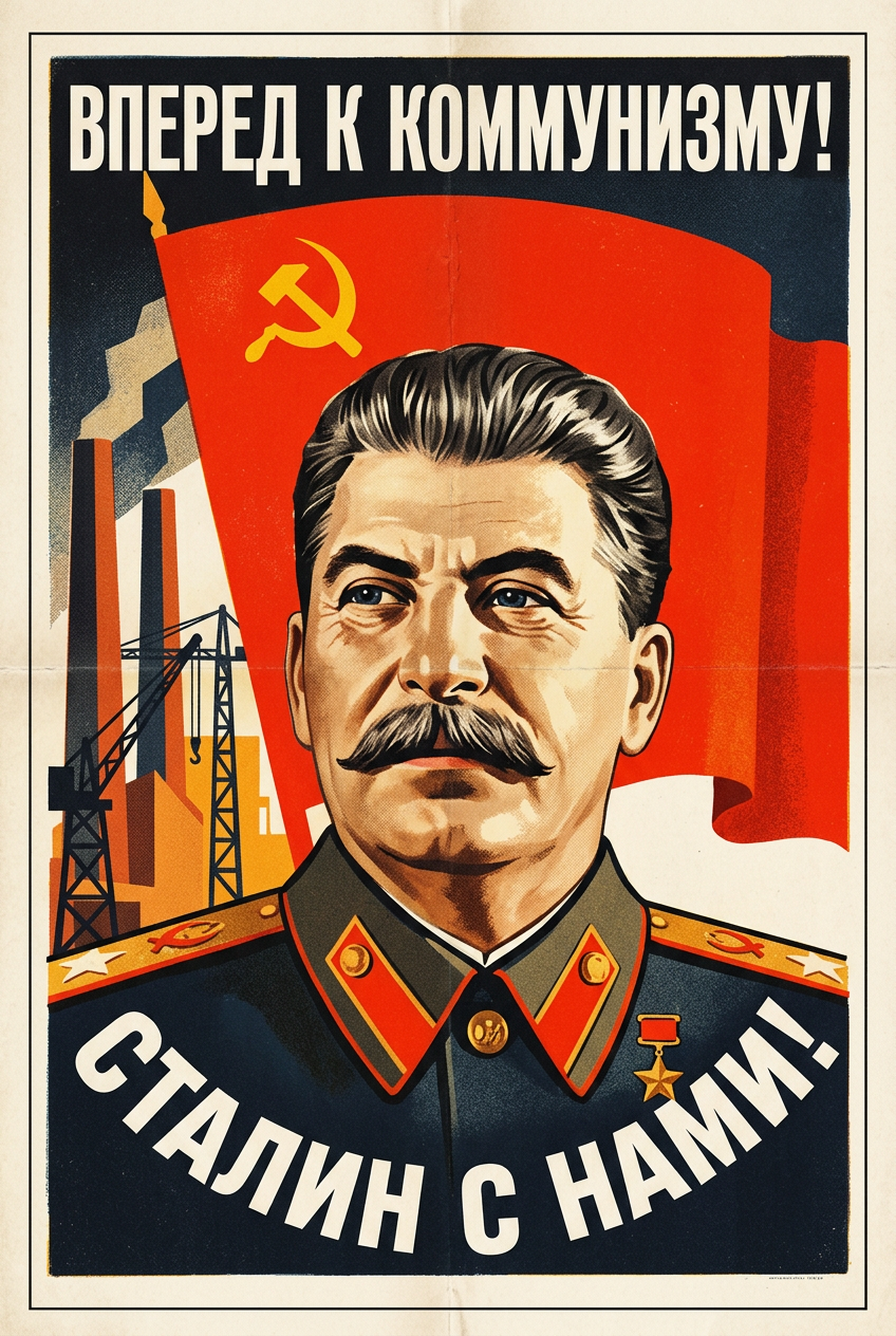 Poster de Staline, propagande soviétique | Afich