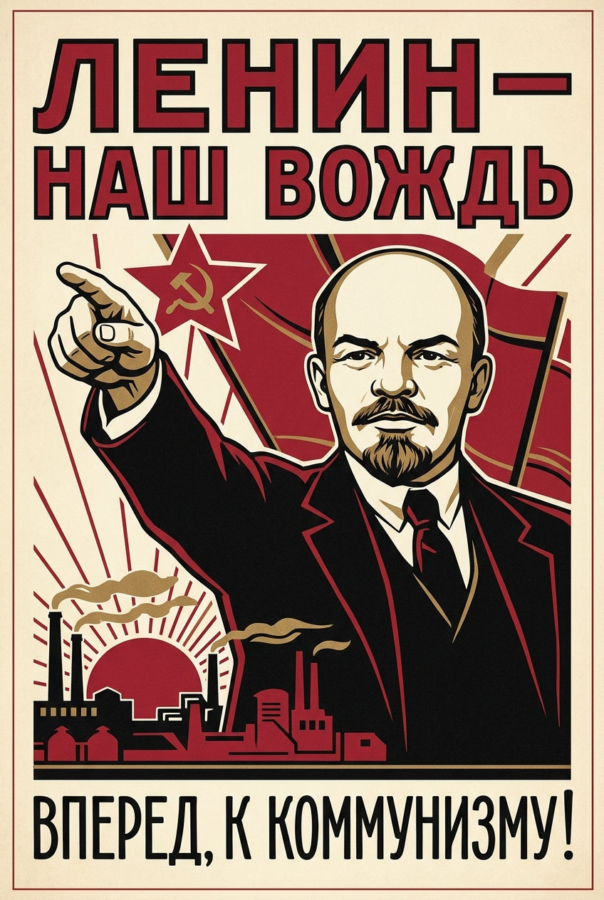 Affiche de Lénine, propagande soviétique | Afich