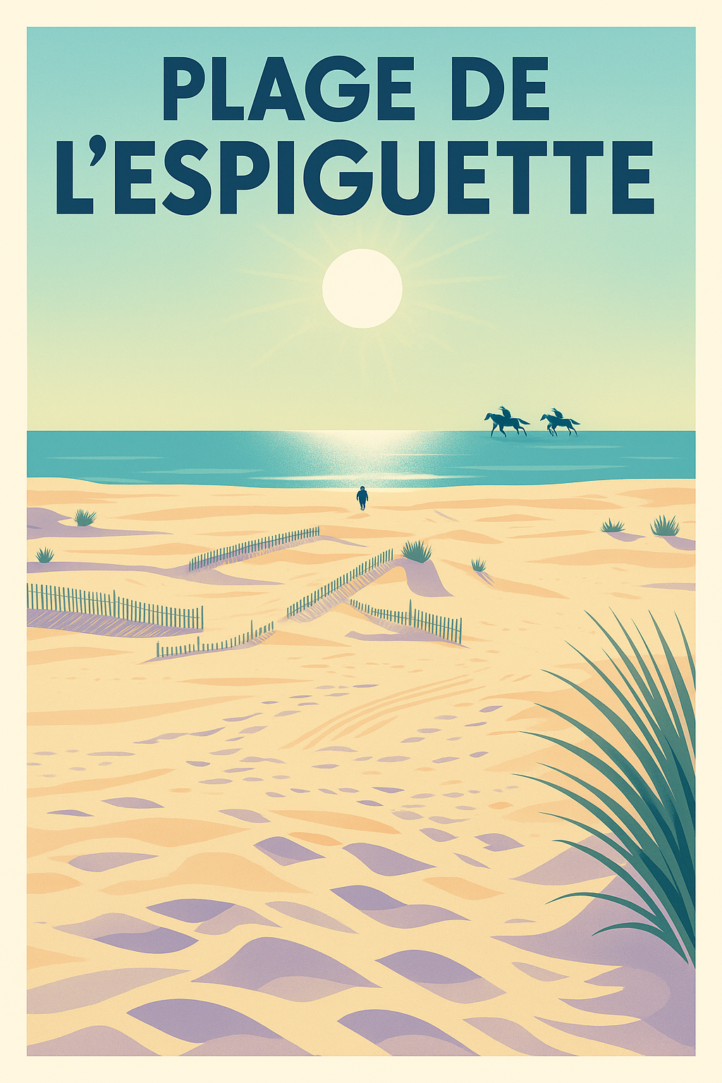 Affiche de Plage de l'Espiguette - L'immensité sauvage de la Camargue