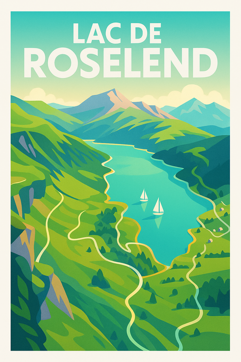 Affiche de Lac de Roselend - Le miroir bleu du Beaufortain