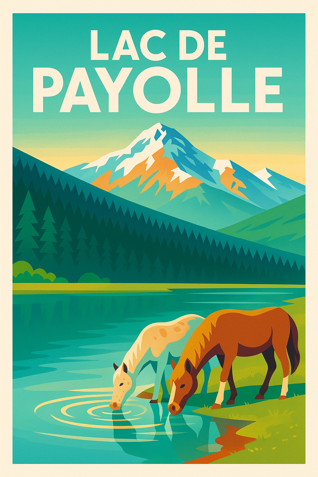 Affiche de Lac de Payolle - Évadez-vous au Petit Canada des Pyrénées