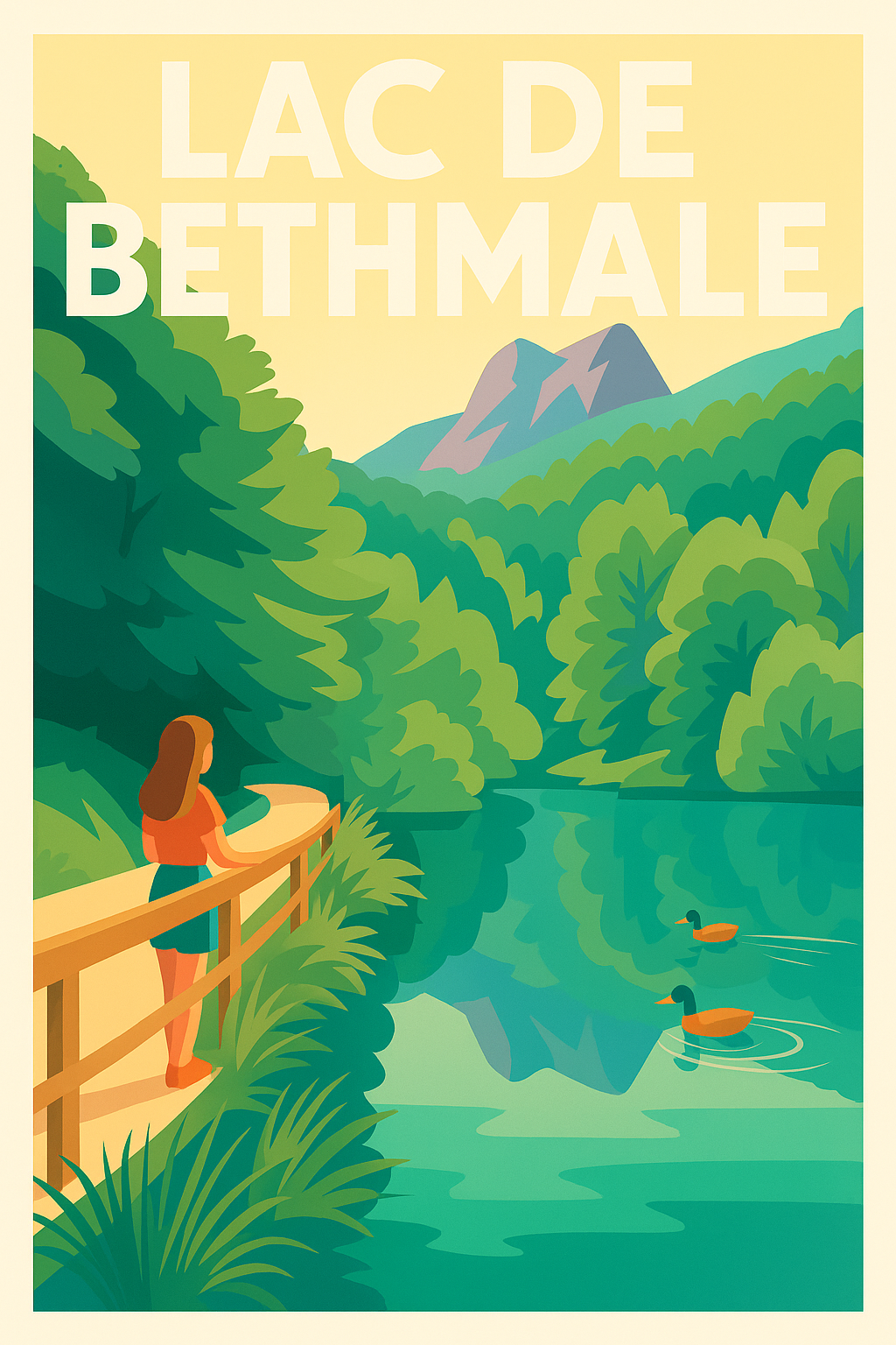 Affiche de Lac de Bethmale - L'émeraude des Pyrénées dans votre décoration