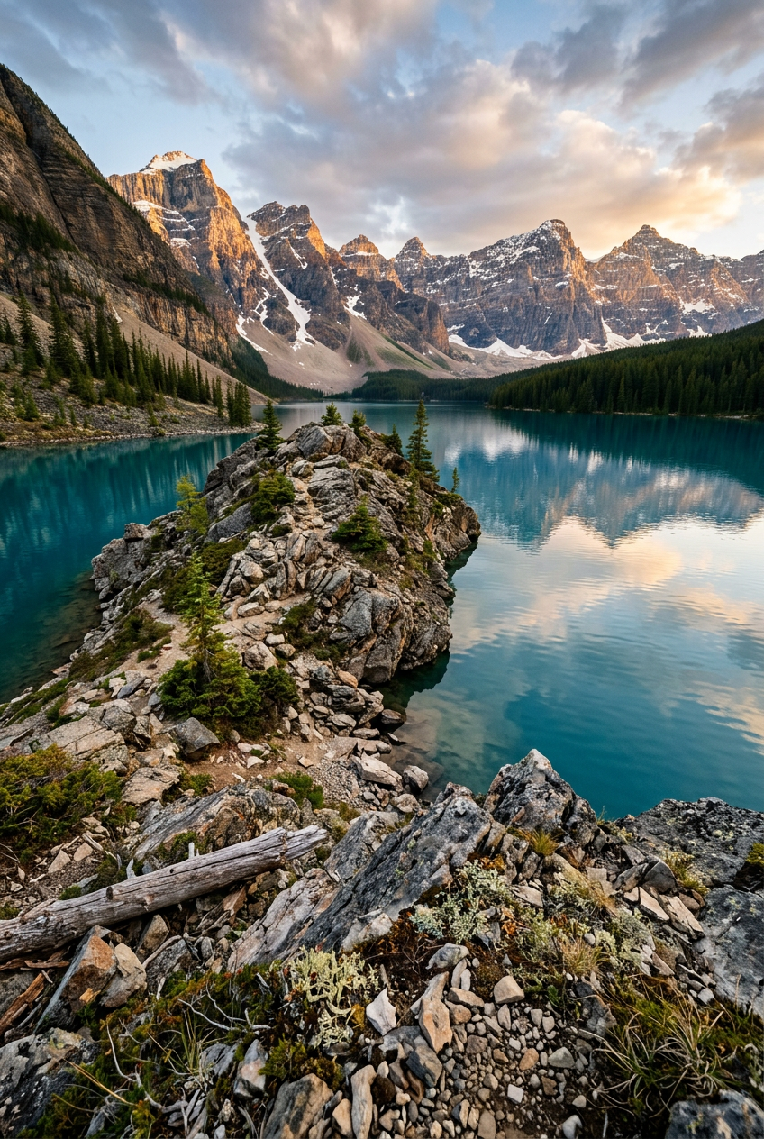 Affiche du Lac Moraine, poster montagnes Rocheuses