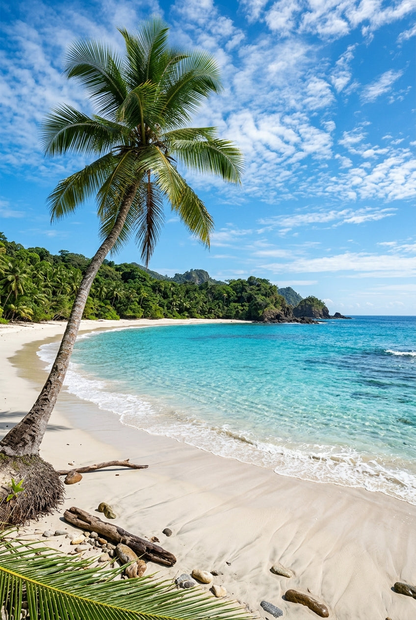 Poster d'une plage tropicale, paysage paradisiaque