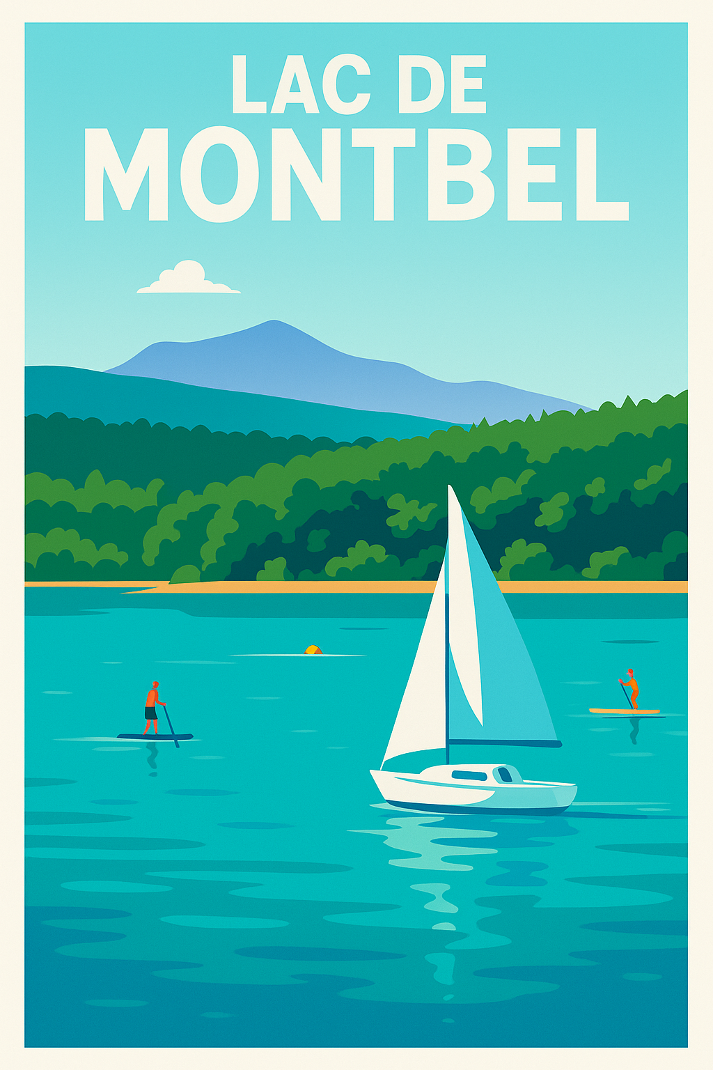 Affiche de Lac de Montbel - Évasion azur au pied des Pyrénées