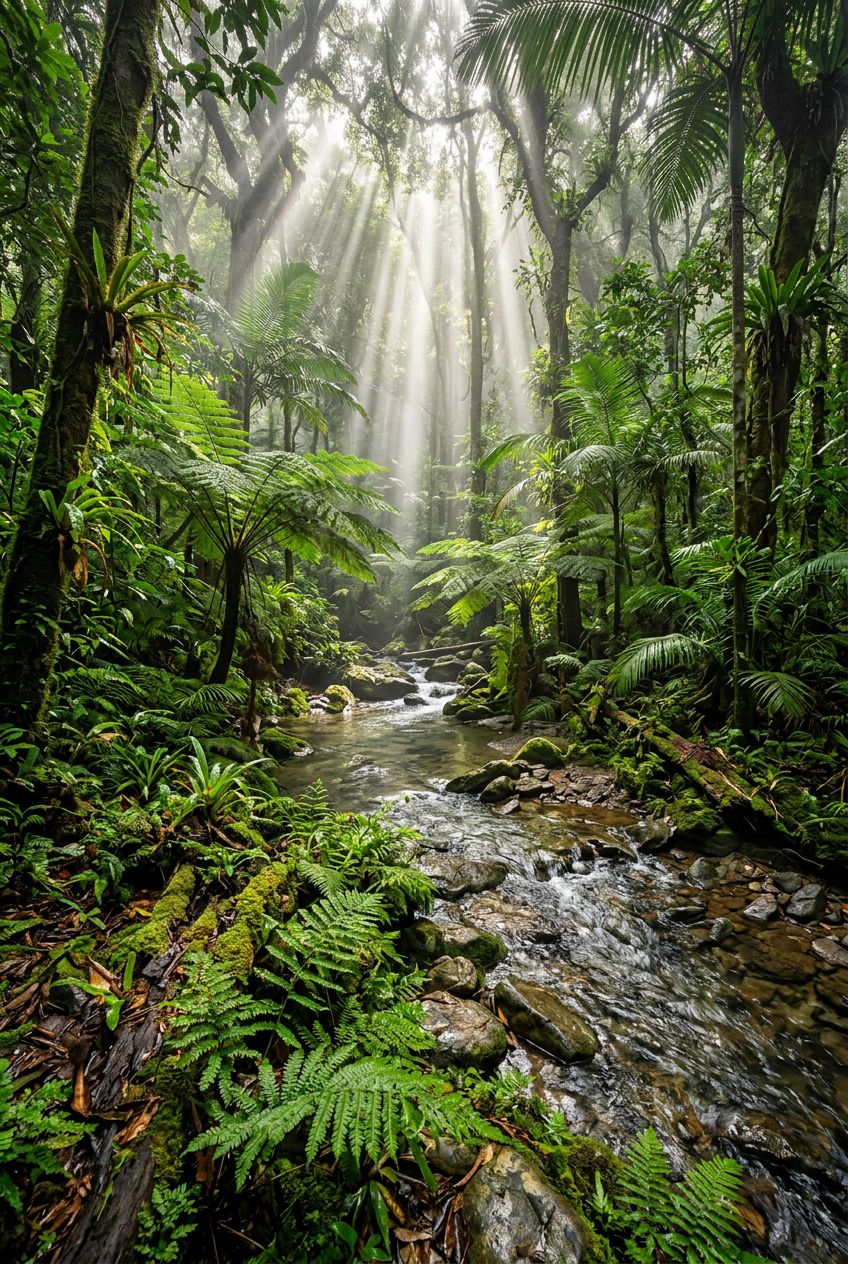 Affiche de Forêt Tropicale, poster rivière sauvage