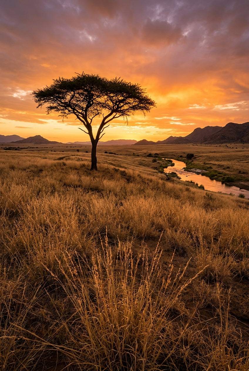 Affiche de la Savane, poster paysage baobab