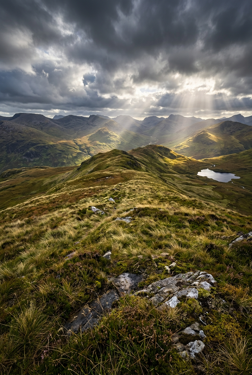 Affiche d'Écosse, panoramique des Highlands