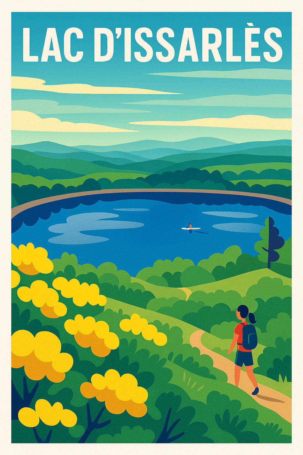Affiche de Lac d'Issarlès - L'éclat de la nature au cœur de l'Ardèche