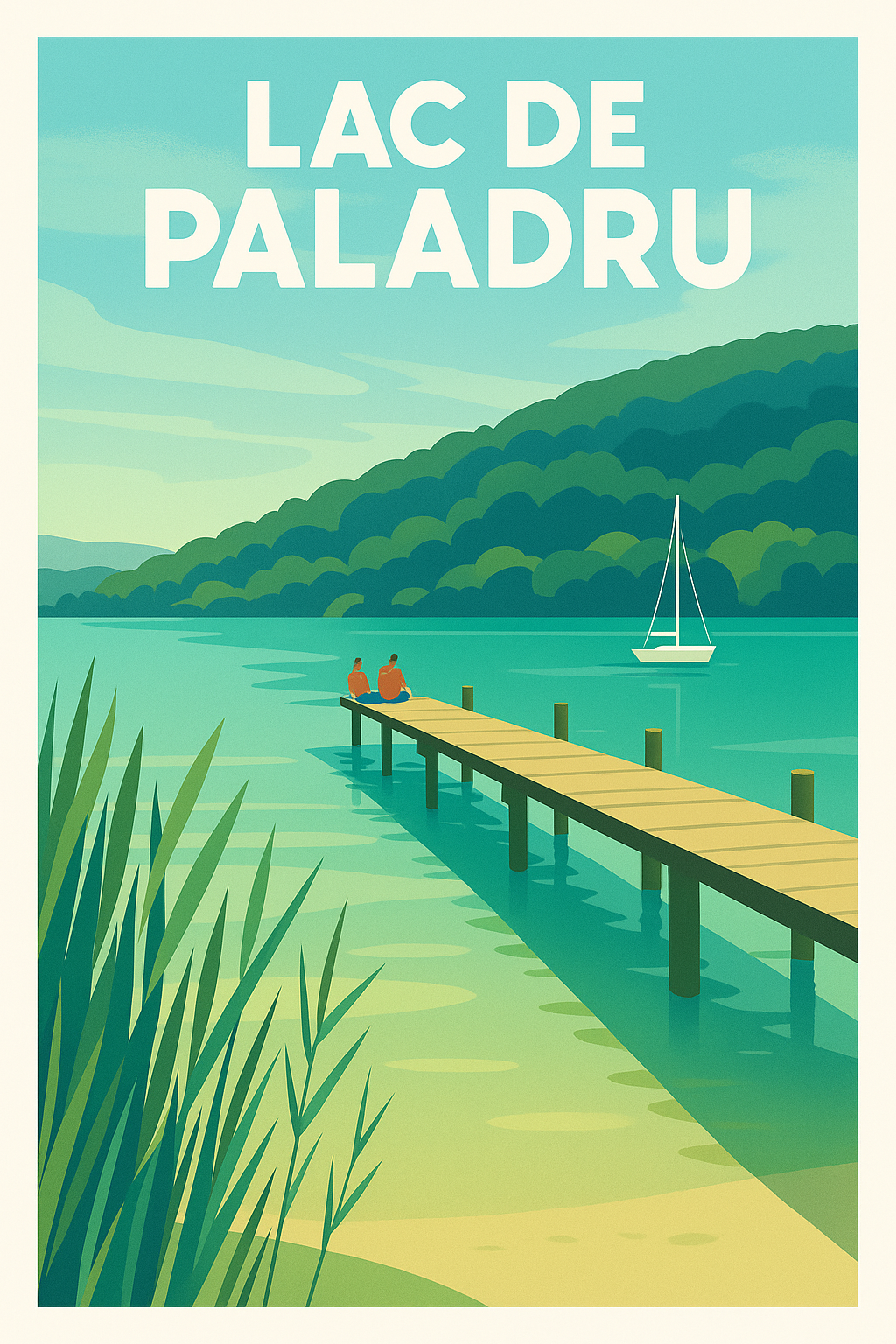Affiche de Lac de Paladru - Évadez-vous au bord du lac bleu