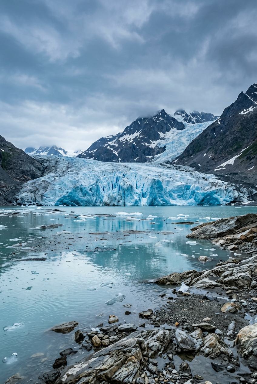 Affiche de glacier, poster montagne et glace