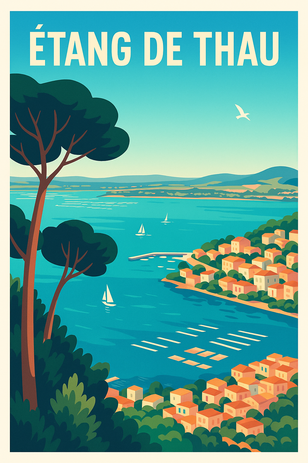 Affiche de Étang de Thau - Évasion entre terre et mer