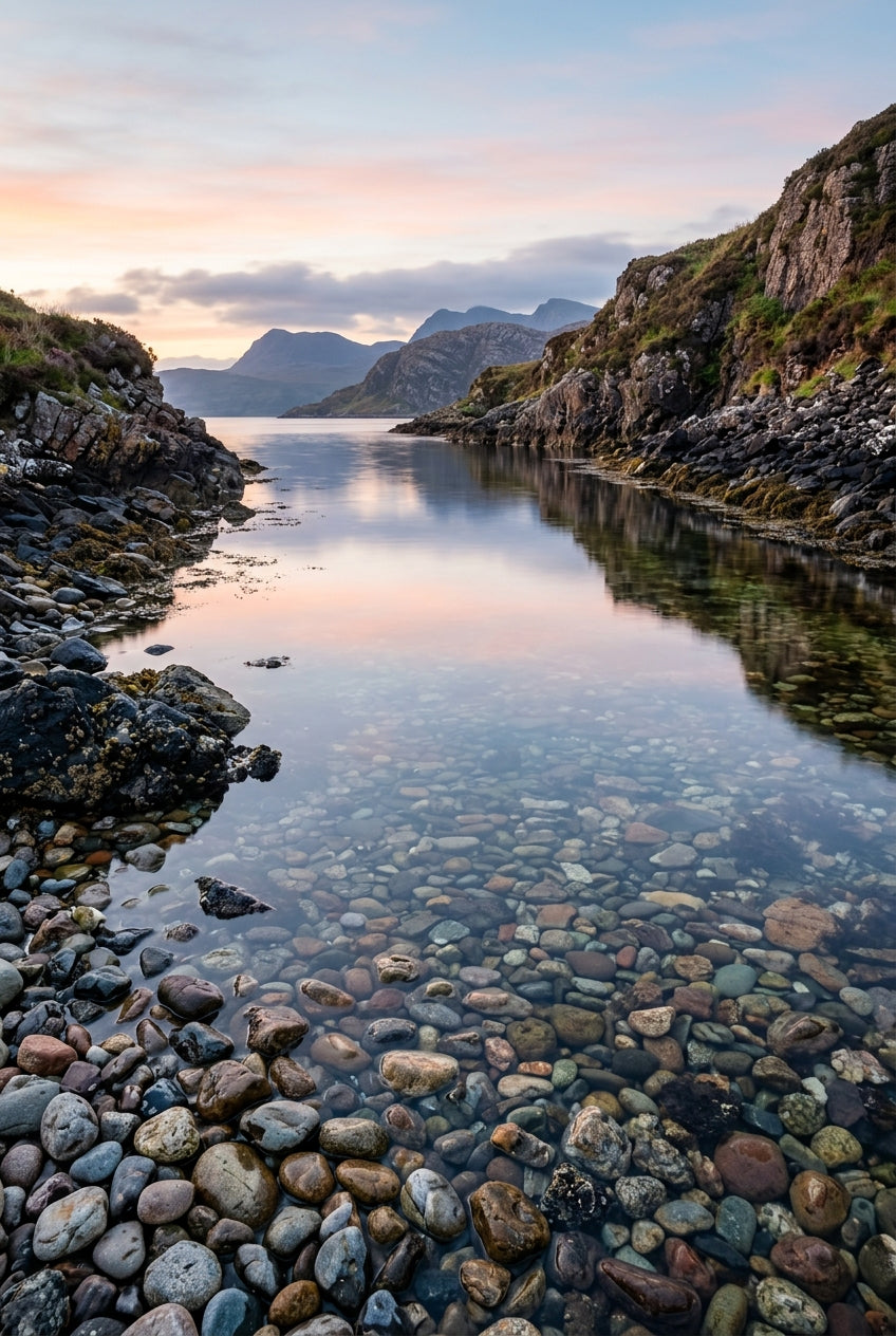 Affiche d'Ecosse, poster de loch et montagnes
