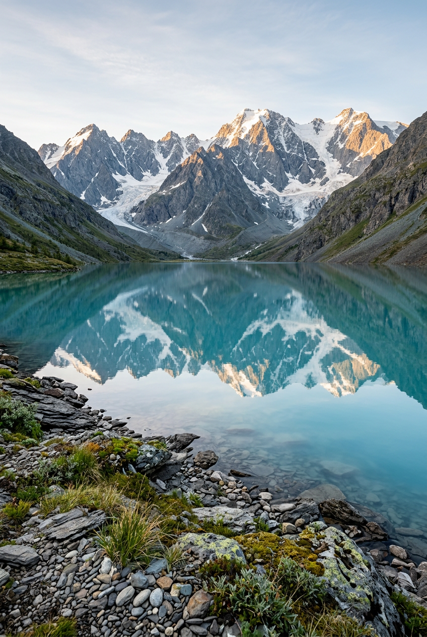 Affiche de montagne, poster lac turquoise