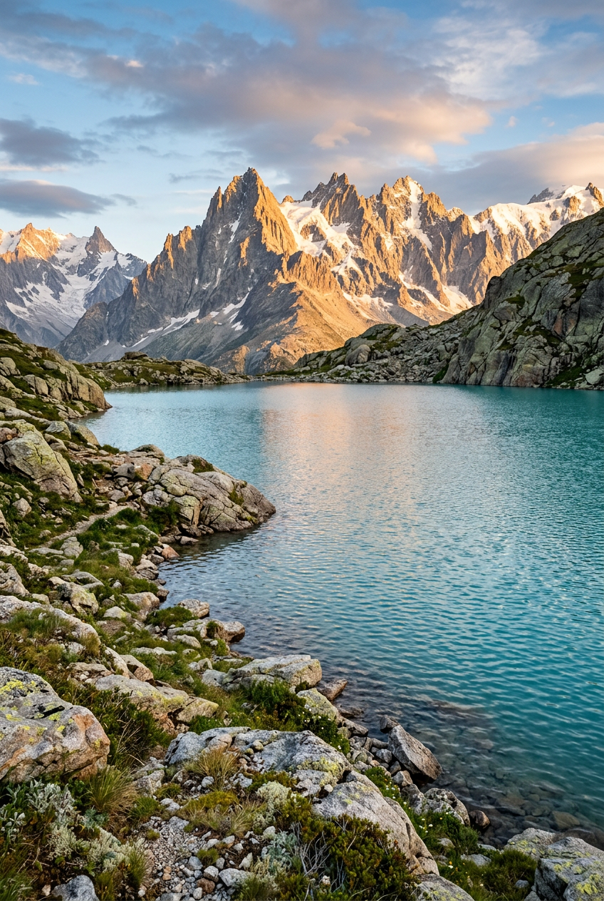 Poster du Lac Blanc, paysage de montagne
