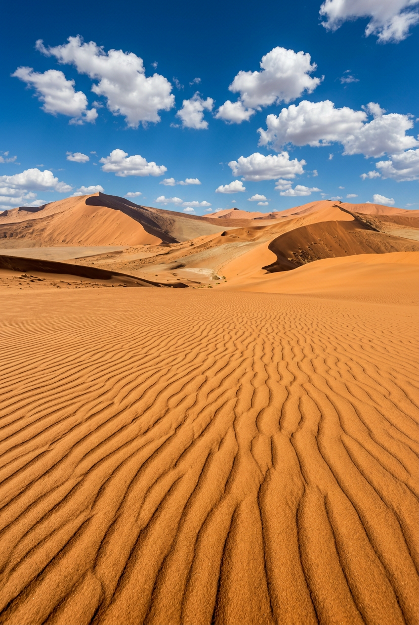 Affiche du désert de Namibie, poster sable orange