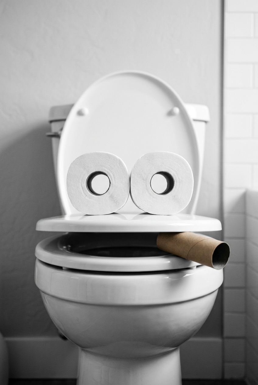 Affiche de toilettes rigolotes, poster visage WC