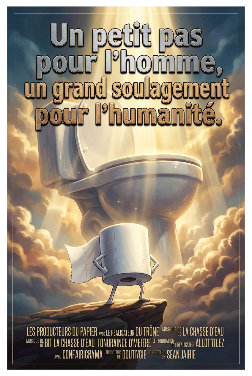 Poster Toilettes, affiche grand soulagement