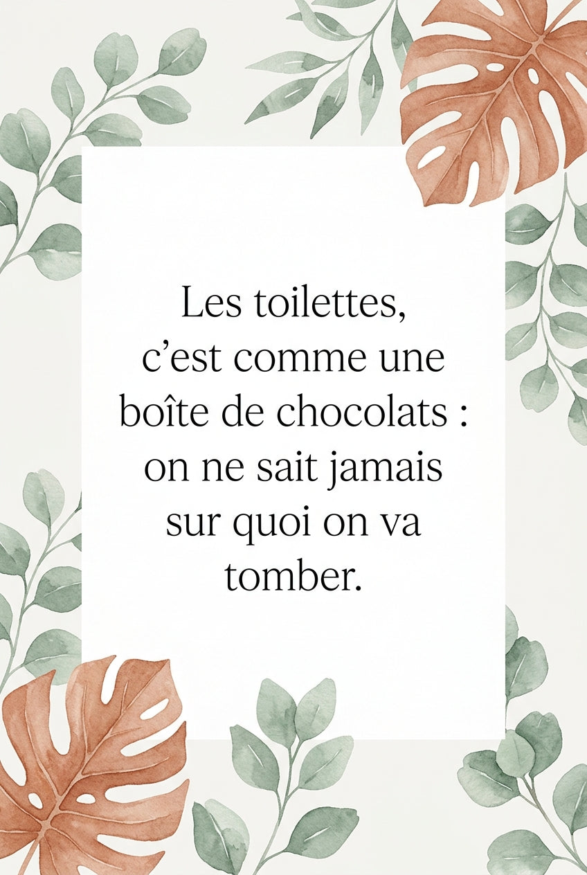 Affiche Toilettes Chocolats, poster botanique