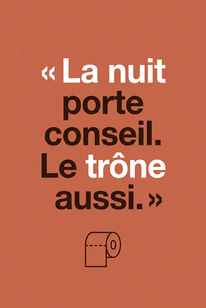 Affiche Toilettes, poster Le trône aussi