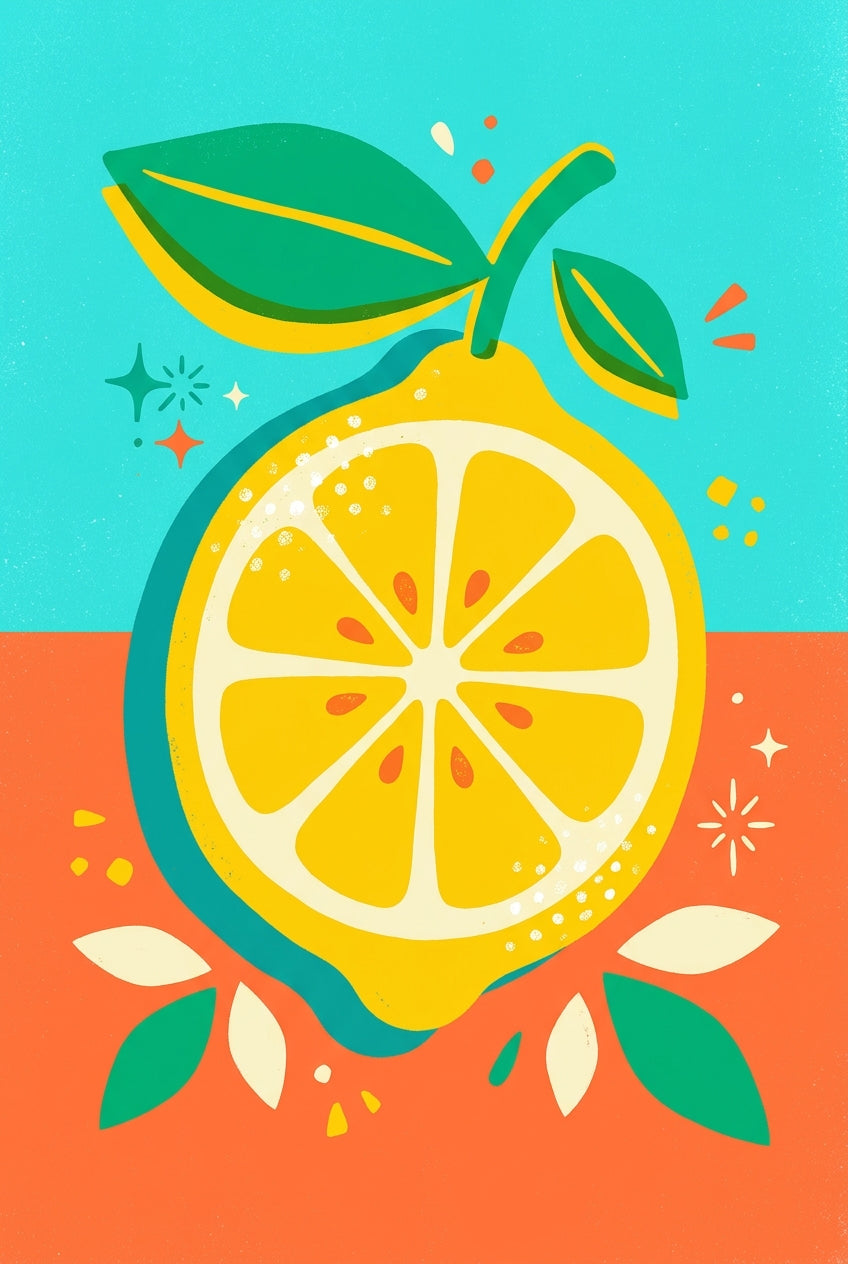 Affiche de Citron, poster cuisine vintage