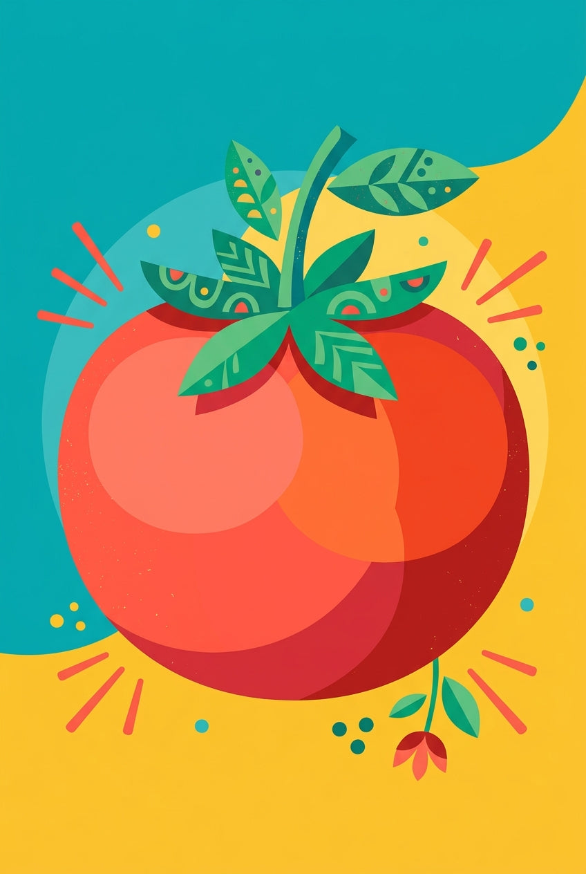 Affiche de tomate, poster style pop art