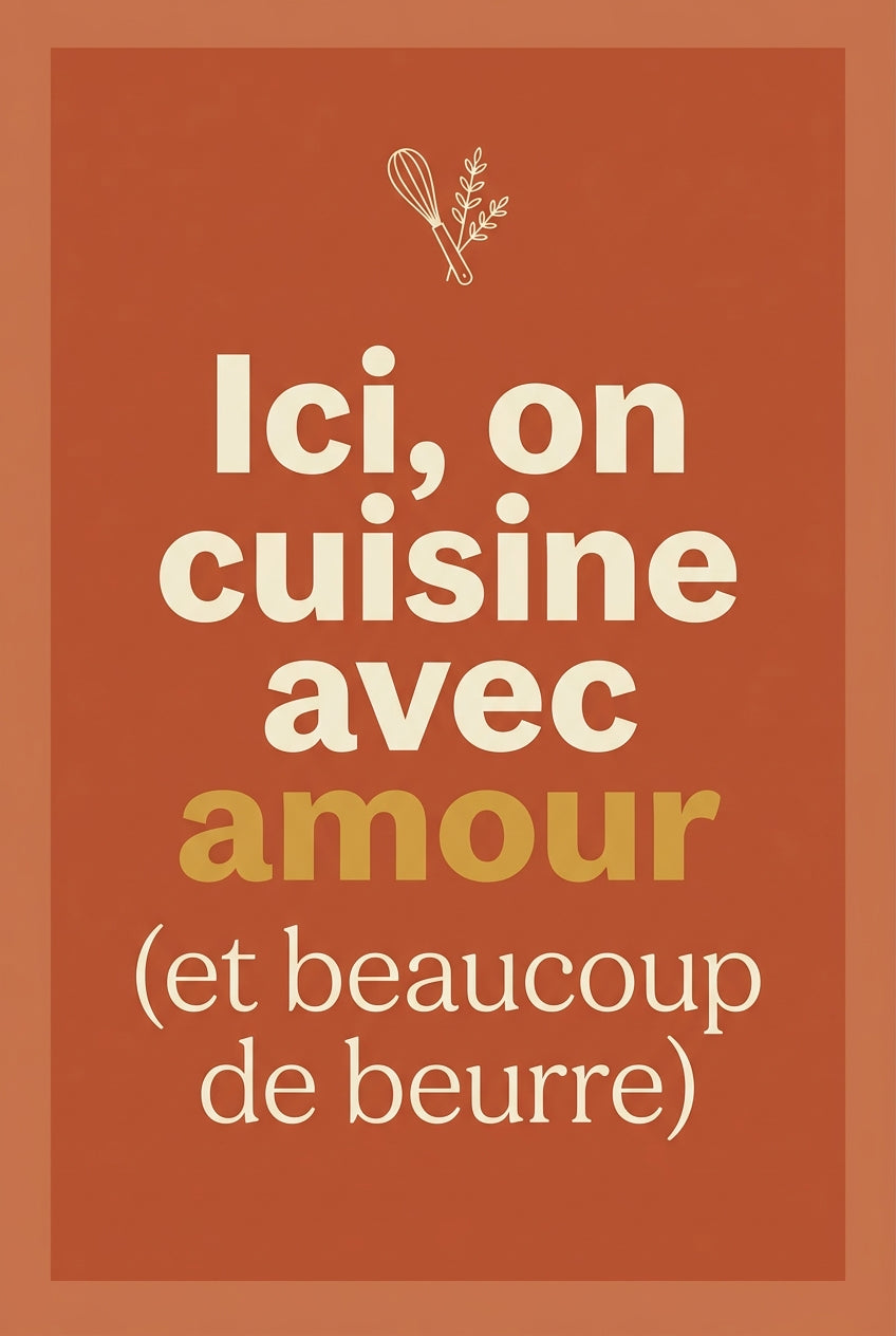 Affiche Cuisine au Beurre, poster humour