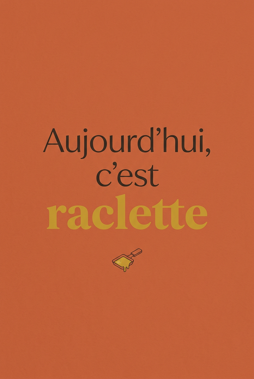 Affiche de raclette, poster cuisine vintage