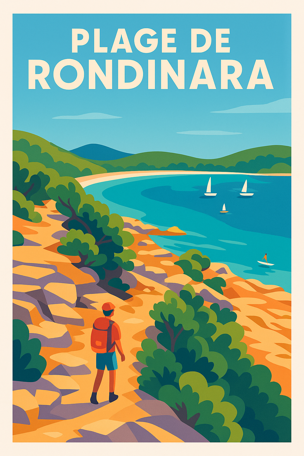 Affiche de Plage de Rondinara - Évasion turquoise au cœur de la Corse