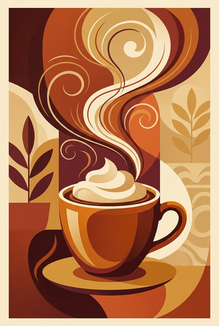Poster de café, illustration vintage gourmande