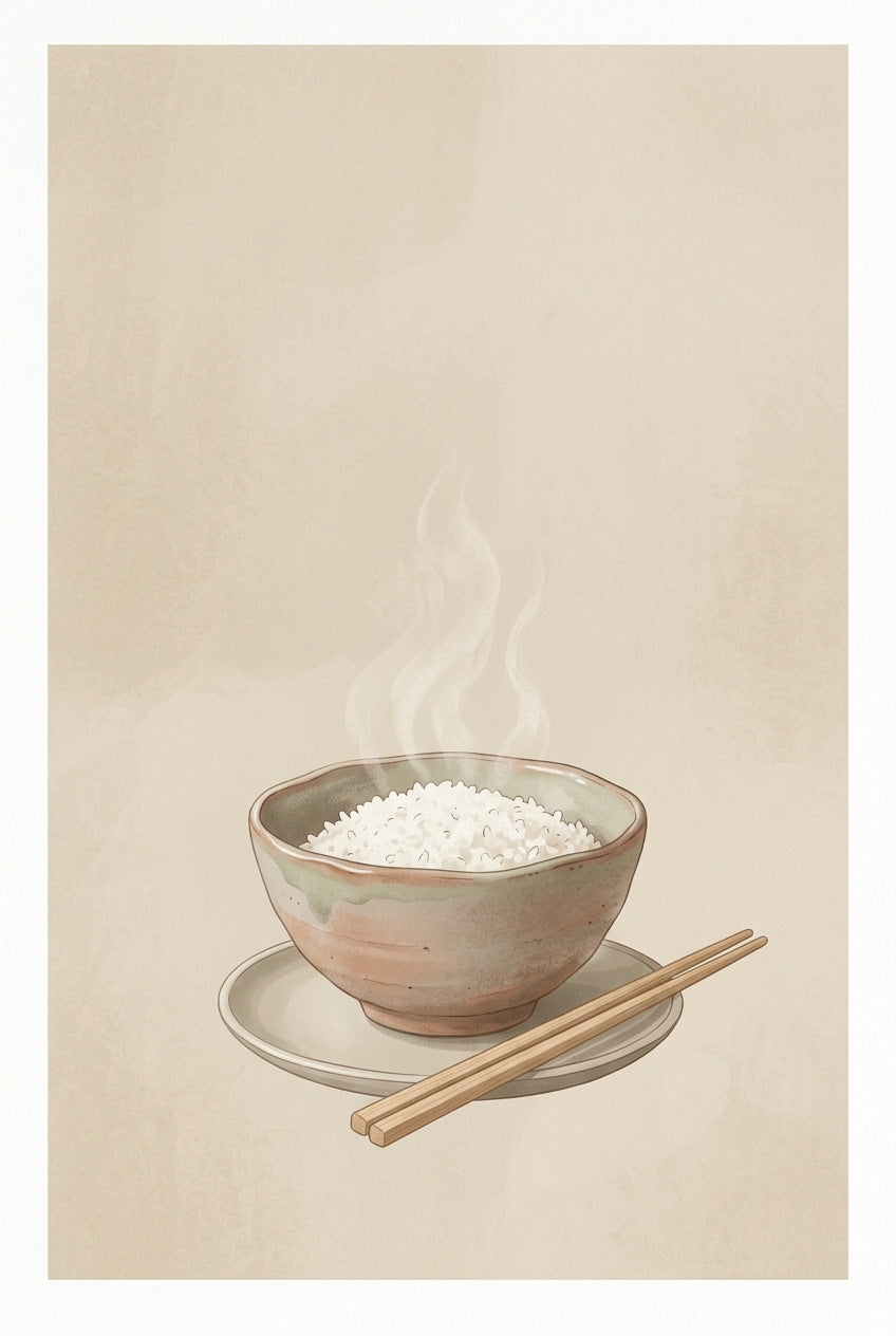 Poster bol de riz, cuisine japonaise