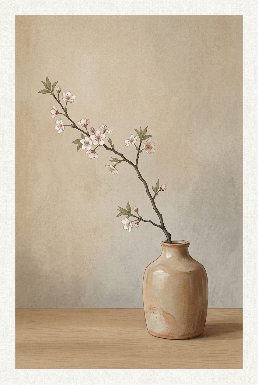 Affiche Branche de Cerisier, poster minimaliste