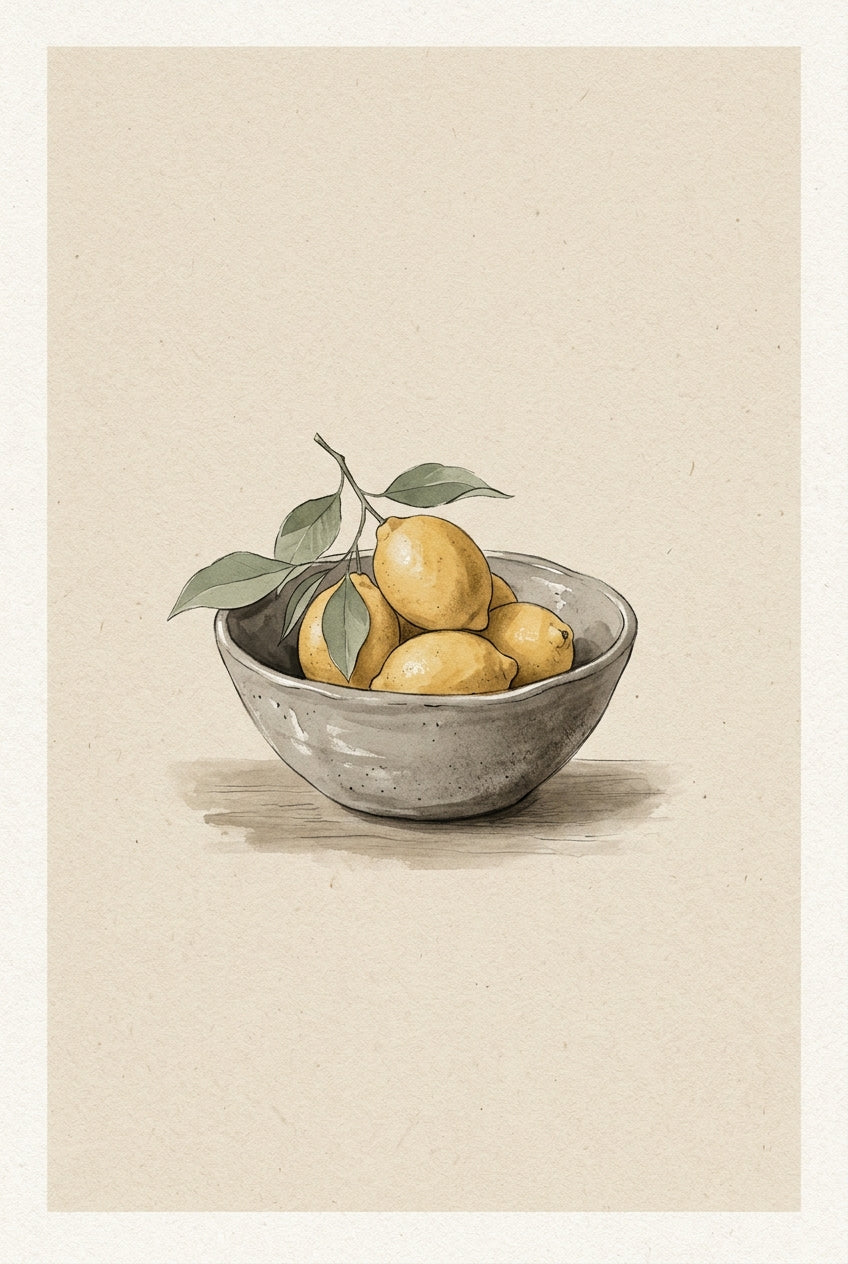 Affiche de citrons - Poster pour une cuisine